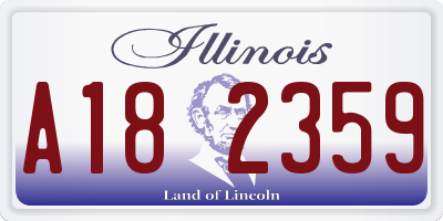 IL license plate A182359