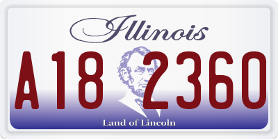 IL license plate A182360