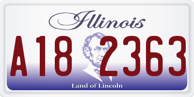 IL license plate A182363