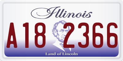 IL license plate A182366