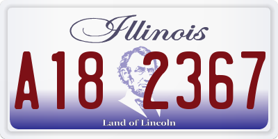 IL license plate A182367
