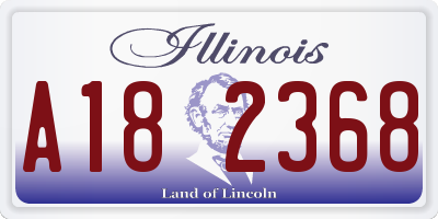 IL license plate A182368