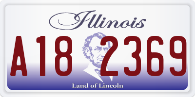 IL license plate A182369