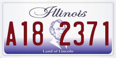 IL license plate A182371