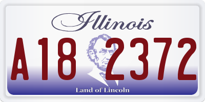 IL license plate A182372