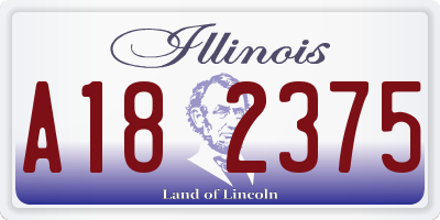 IL license plate A182375