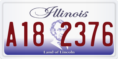 IL license plate A182376
