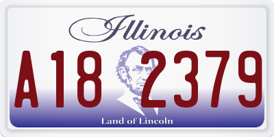 IL license plate A182379