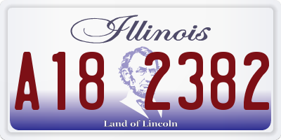 IL license plate A182382