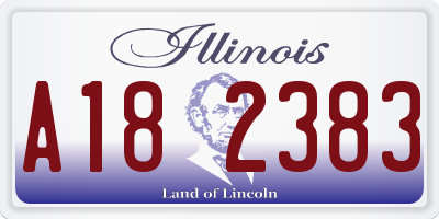 IL license plate A182383