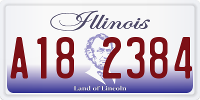 IL license plate A182384