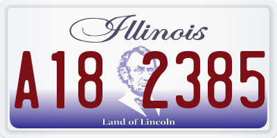 IL license plate A182385