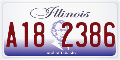 IL license plate A182386