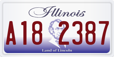 IL license plate A182387