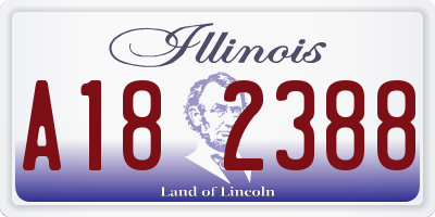 IL license plate A182388