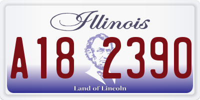 IL license plate A182390
