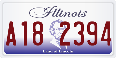 IL license plate A182394