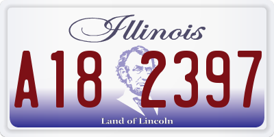 IL license plate A182397
