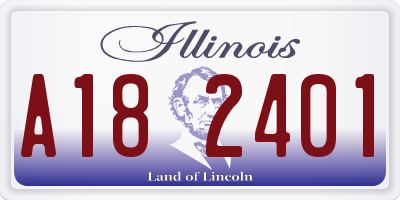 IL license plate A182401