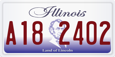 IL license plate A182402