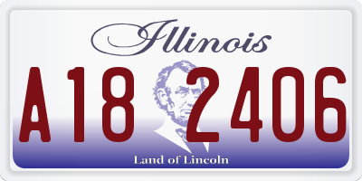 IL license plate A182406