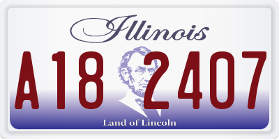 IL license plate A182407