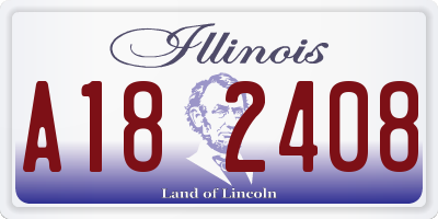 IL license plate A182408