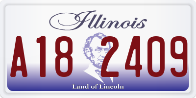 IL license plate A182409
