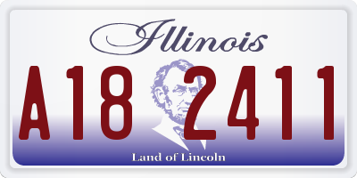 IL license plate A182411
