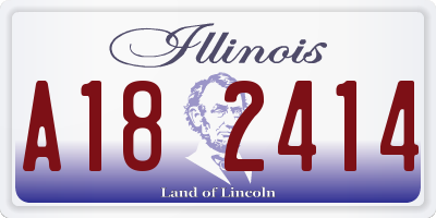IL license plate A182414