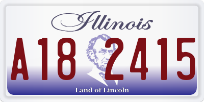 IL license plate A182415
