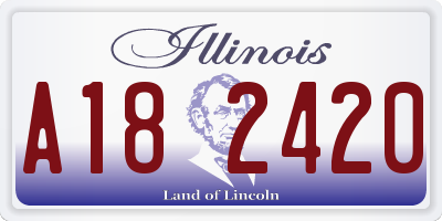 IL license plate A182420