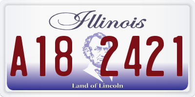 IL license plate A182421