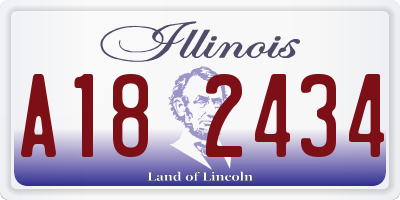 IL license plate A182434
