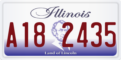 IL license plate A182435