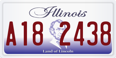 IL license plate A182438