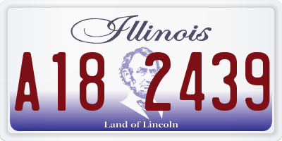 IL license plate A182439