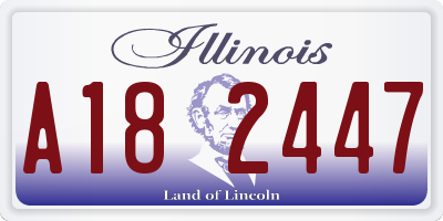 IL license plate A182447