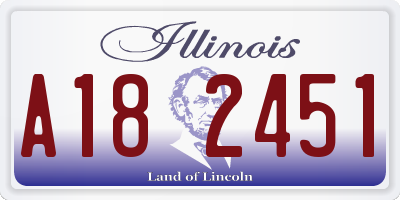 IL license plate A182451