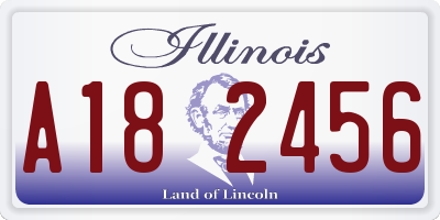 IL license plate A182456