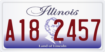 IL license plate A182457
