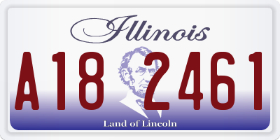 IL license plate A182461