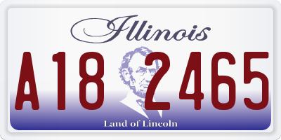 IL license plate A182465