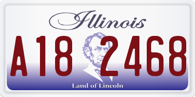 IL license plate A182468
