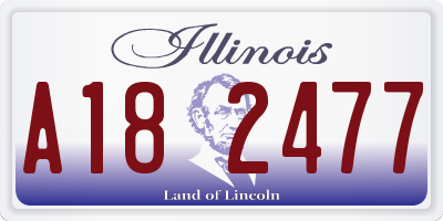 IL license plate A182477