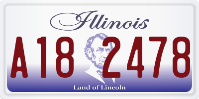 IL license plate A182478