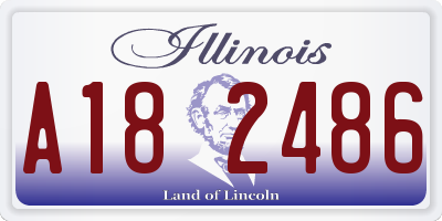 IL license plate A182486