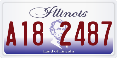 IL license plate A182487