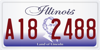 IL license plate A182488