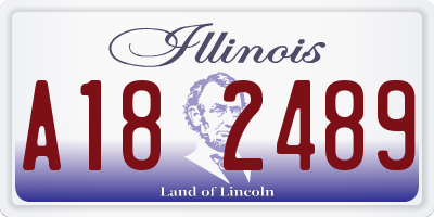 IL license plate A182489